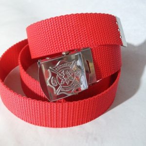 Cinto Vermelho Com Fivela Bombeiro Comunitário.