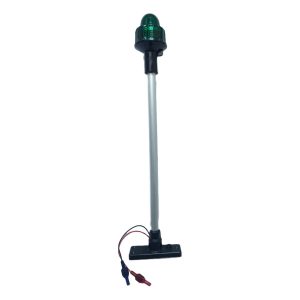 LUZ CIRCULAR LENTE VERDE C/HASTE 40CM FIXA COM LED BASE PRETA