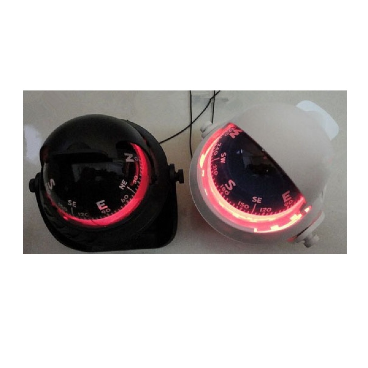 BUSSOLA DE SOBREPOR EM PVC COM ILUMINACAO 12V TAM 117X120MM BRANCA - Image 3