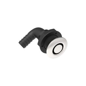 RESPIRO DE TANQUE NÁUTICO CURVA SEAFLO EM NYLON PRETA E TAMPA EM INOX 316 02S