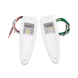 Luz Navegação De Bordo Olho De Tubarão Led 12v Cor Branca Arieltek