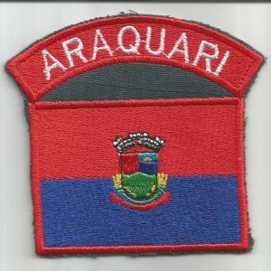 Bandeira Do Município De Araquari Com Tarjeta – Bordado