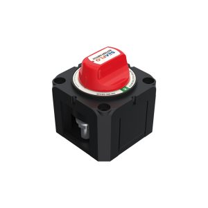 CHAVE GERAL MARINIZADA 6-12-24-32V 300A 2 POS EMBUTIR 1 BAT PRETA