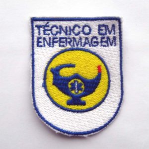 D3 Brevê Bordado Técnico Enfermagem Branco