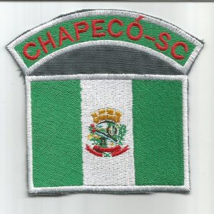 Bandeira Do Município De Chapecó Com Tarjeta – Bordado
