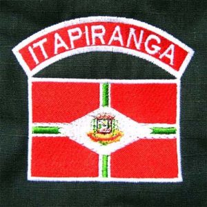 Bandeira Do Município De Itapiranga Com Tarjeta – Bordado