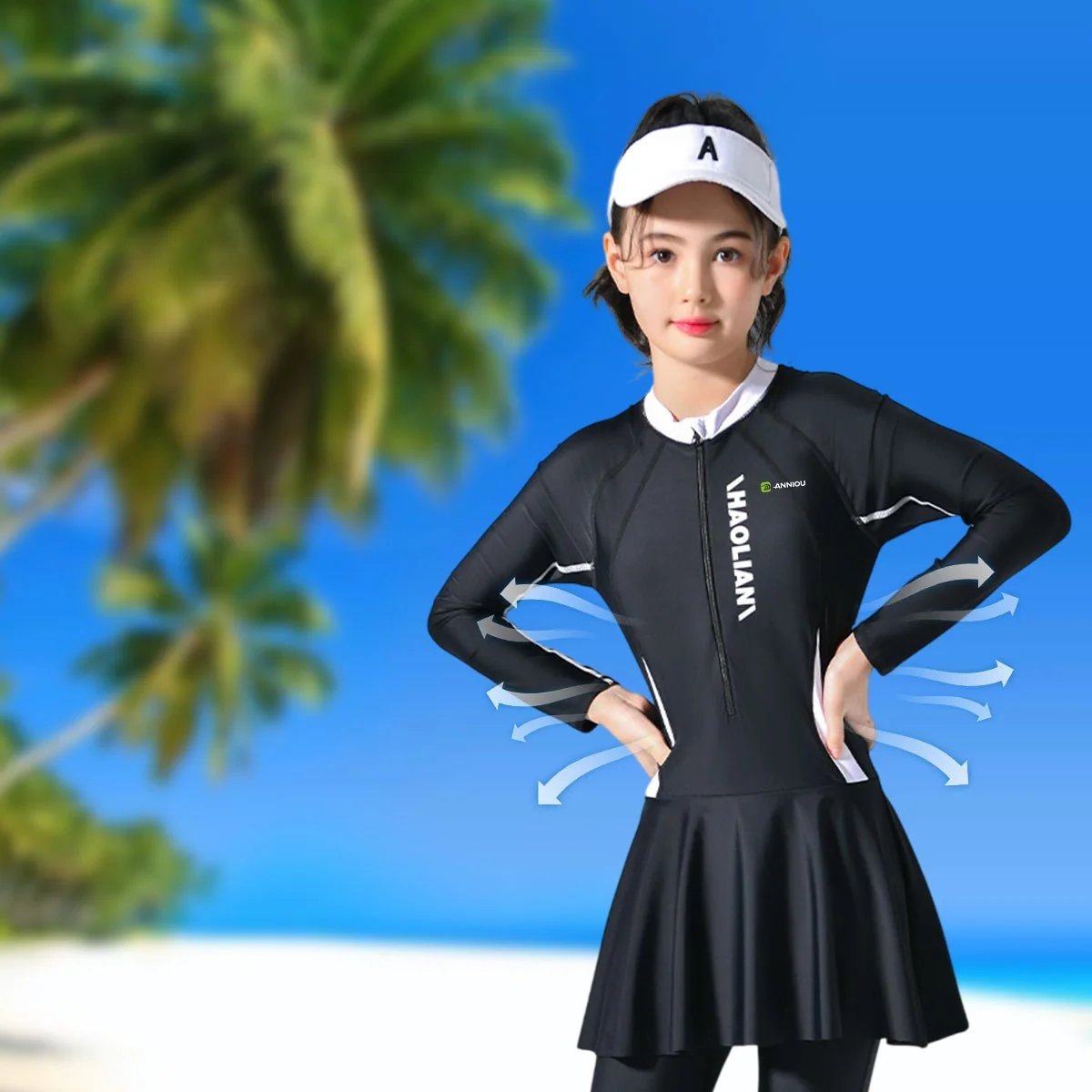 Kids UPF 50+ Skirt Swimsuit - Image 3