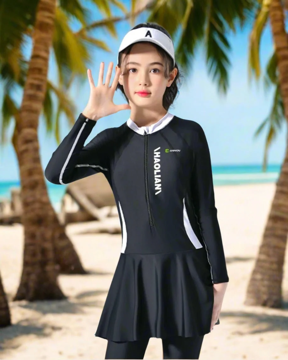 Kids UPF 50+ Skirt Swimsuit - Image 2