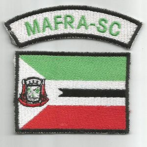Bandeira Do Município De Mafra Com Tarjeta – Bordado