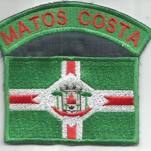 Bandeira Do Município De Matos Costa Com Tarjeta – Bordado