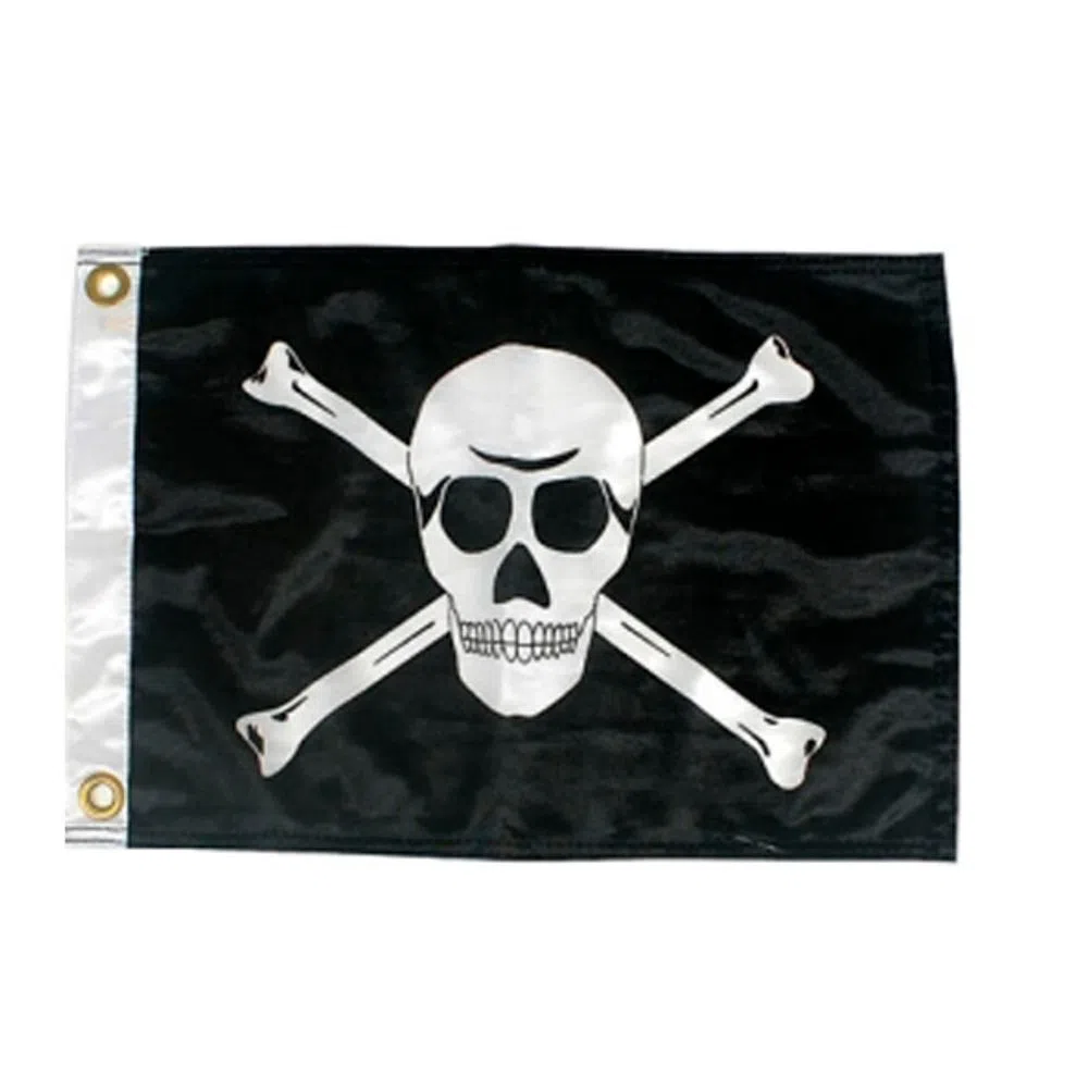 Bandeira Pirata Para Embarcação Com 33×47 cm