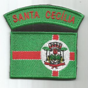Bandeira Do Município De Santa Cecília Com Tarjeta – Bordado