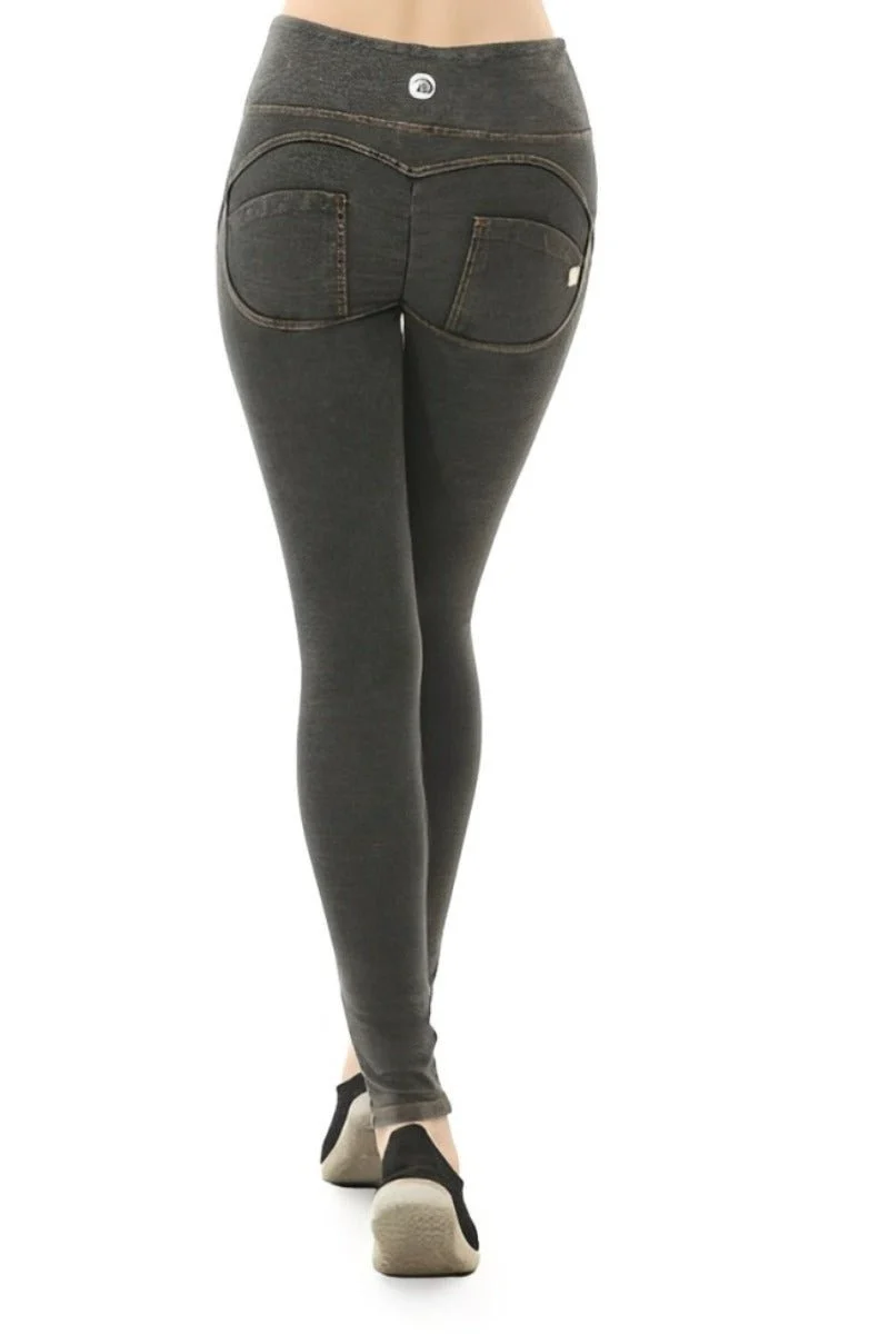 UPF50+High Rise Fake Jean Leggings - Image 5