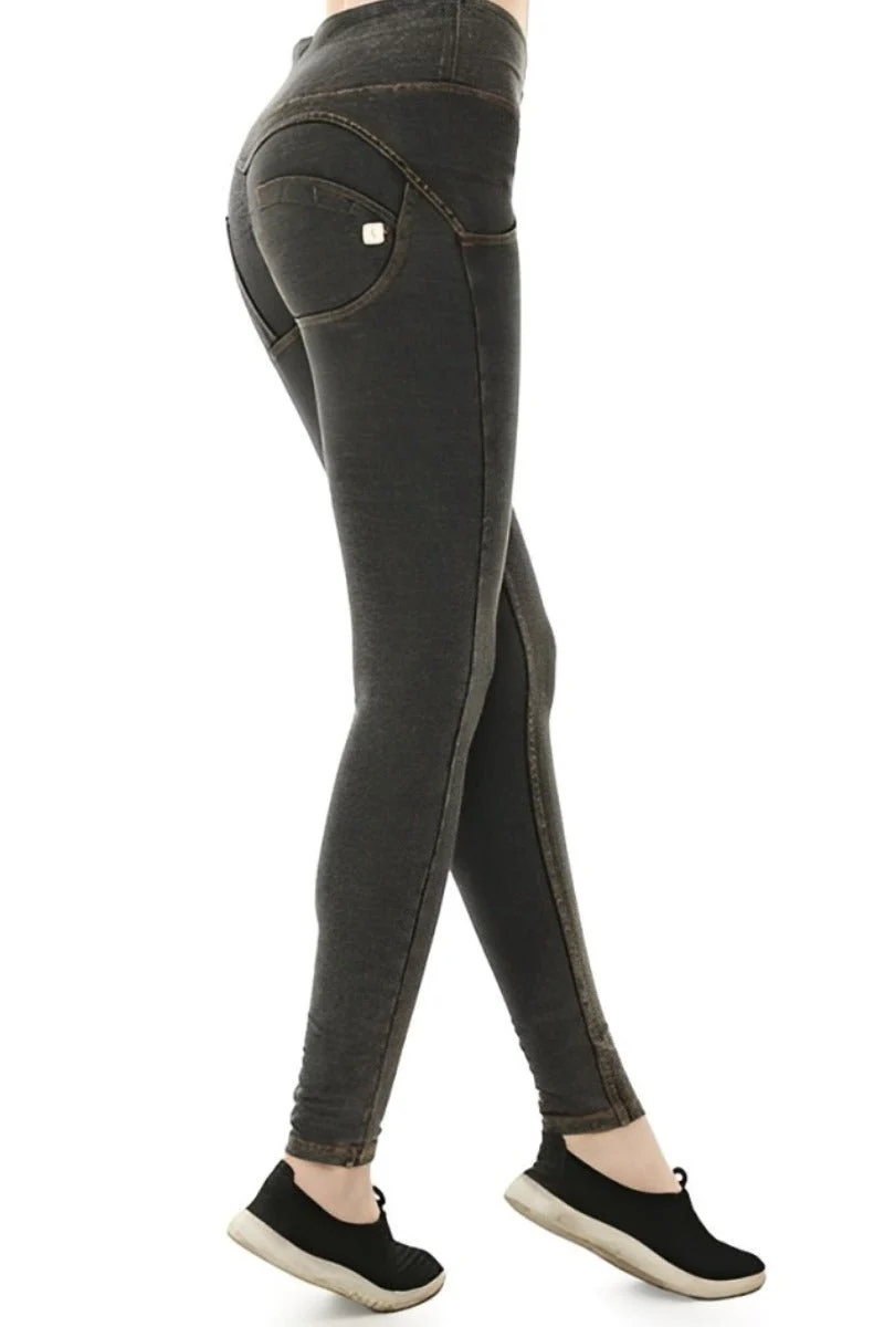 UPF50+High Rise Fake Jean Leggings - Image 9